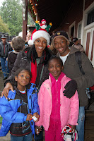 Family at Santa Train.