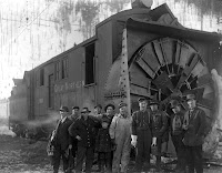 Great Northern Rotary snowplow with crew.