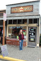 New owner Bethany stands outside Koko Beans Coffee shop.