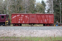 Northern Pacific 14794 boxcar April 2009 after conservation work.