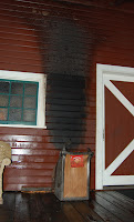 Arson damage to Snoqualmie Depot.