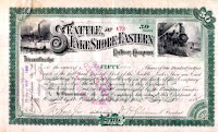 Seattle Lake Shore & Eastern stock certificate.