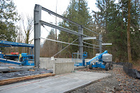 Construction of Train Shed Exhibit Hall.