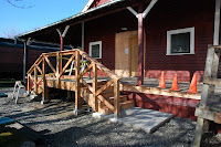 Entrance for new bathrooms at Snoqualmie Depot
