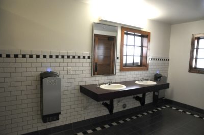 New depot restroom sinks.