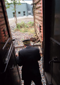 Conductor of train.