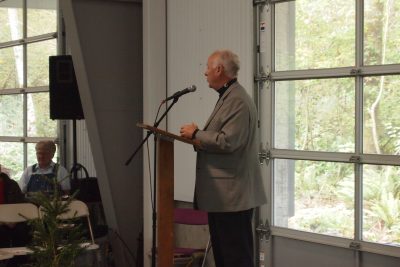 Council Member Bob Jeans speaks at dedication.