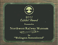 The award plaque presented to Jessie C. and Richard A. at the awards ceremony