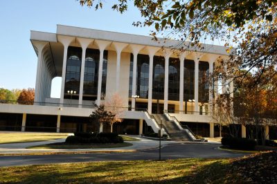 Exterior view of the American Baptist Society archive building at Mercer University, Atlanta, GA.