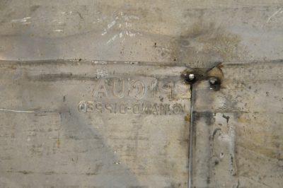 The underside of one of Messenger of Peace's original Terne roof panels.