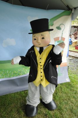 Sir Topham Hatt greats the camera during DOWT 2012 at Snoqualmie