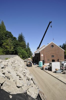 Completed rock slope work at Snoqualmie Falls Generating Plant 2013.