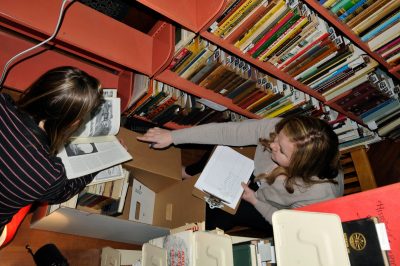 Reinforcemnt Crew cataloge record and box printed material at the Snoqualmie Depot for its move to the RHC.