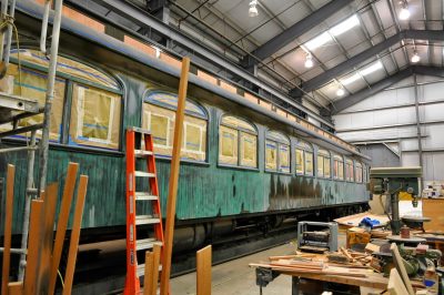 SP&S 218 recieves a new (correct) coat of paint 2014 in the CRW.