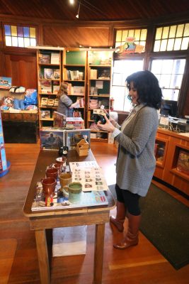 Cristy and Lara inventorying the Bookstore during the swap over to TAM in 2015