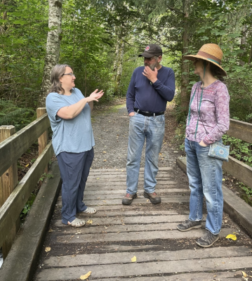 Cristy Lake, Deputy Director and History Hike Guests, attending a History Hike 