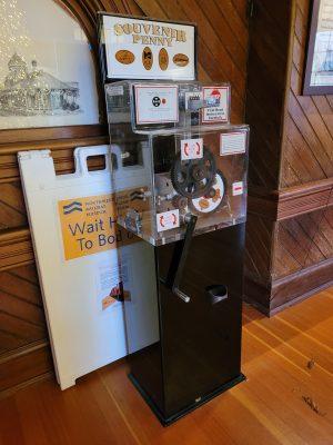 The Museum's penny machine inside the Snoqualmie Depot.