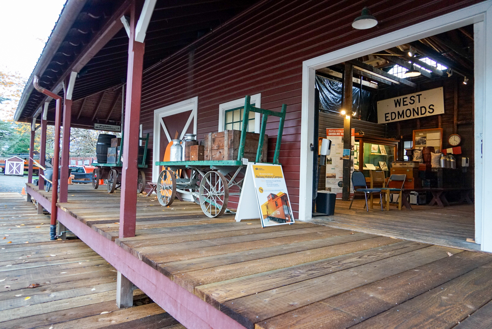 The new Snoqualmie Depot boardwalk, still in progress, but looking beautiful already!