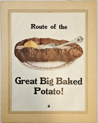 Scan of artifact 2024.023.001 in the Museum's archive. The cover for the "Great Big Baked Potato" song has been framed.